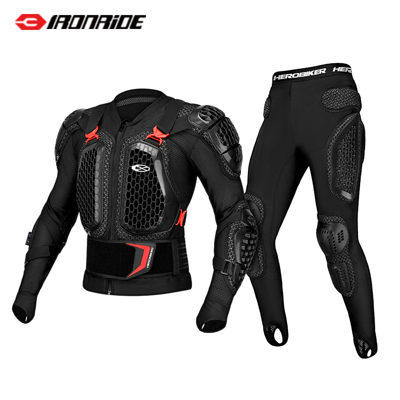 摩托车护甲衣防护机车装备骑行防摔护腿裤立体硬护甲骑士盔甲
