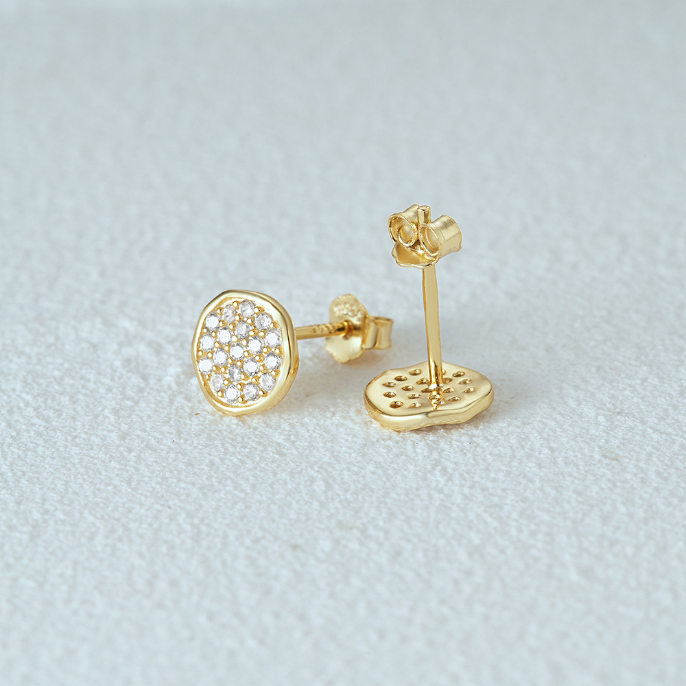 6g Weight 925 Sterling Silver Ear Needle Material Zircon Inlay Material Ear Studs Classification 1 Pair Quantity Daily, Street Occasion 925 Sterling Silver Material Geometric Pattern Women's Gender Plating, Inlay Design Simple Style Style 1 Pair 925 Sterling Silver Zircon Geometric Ear Studs 23