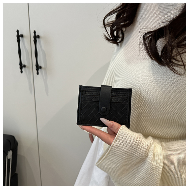 33g Weight Polyester Lining Material Magnetic Buckle Closure Type / Strap Type Card Holder Bags Type Daily Occasion PU Material Solid Color Pattern All Seasons Season Unisex Gender Basic, Classic Style Style Square Shape Unisex Solid Color PU Magnetic Buckle Card Holders 11