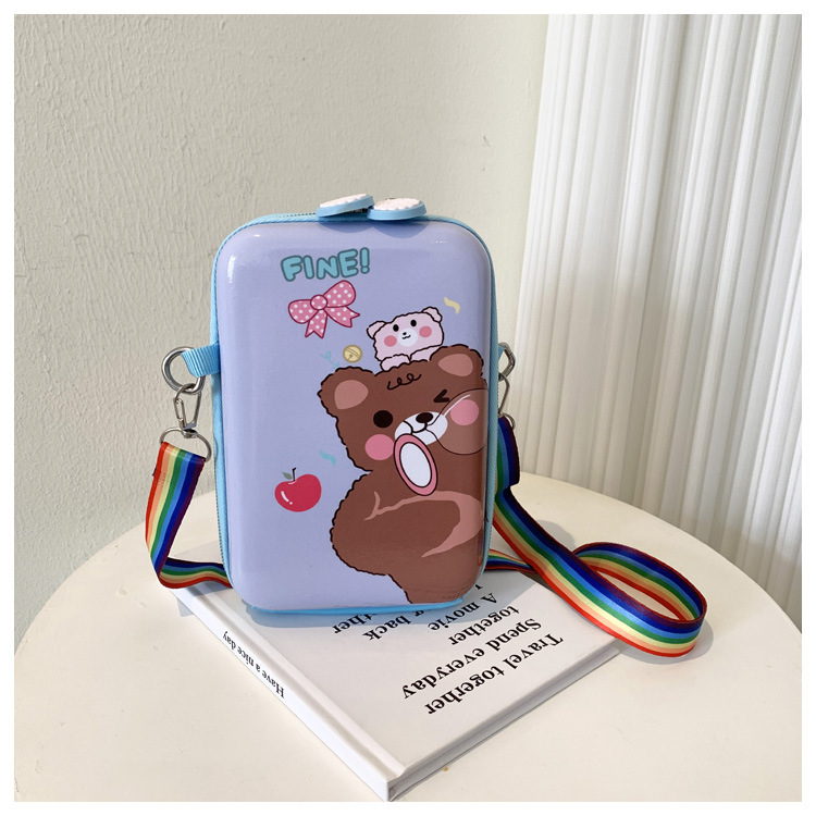 Creativo y simple 2025 nueva tendencia de moda bolso de cáscara de huevo para niños bolso de mensajero de hombro fresco y dulce para mujer de dibujos animados