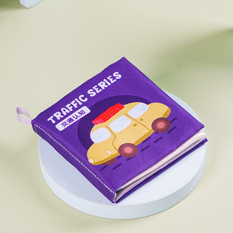 Libro de tela bilingüe para bebés, libro de tela tridimensional de educación temprana para bebés de 0 - 1 años de edad puede roer juguetes de rompecabezas