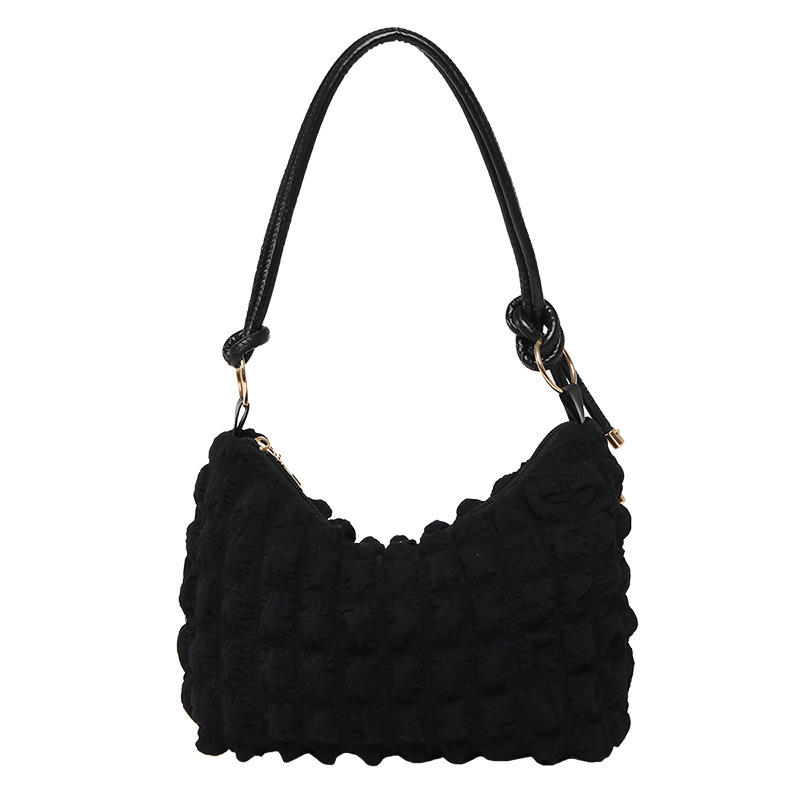 Bolso de moda simple y suave para mujeres, bolso de brazalete para mujeres, verano 2025, nuevo bolso de hombro universal.