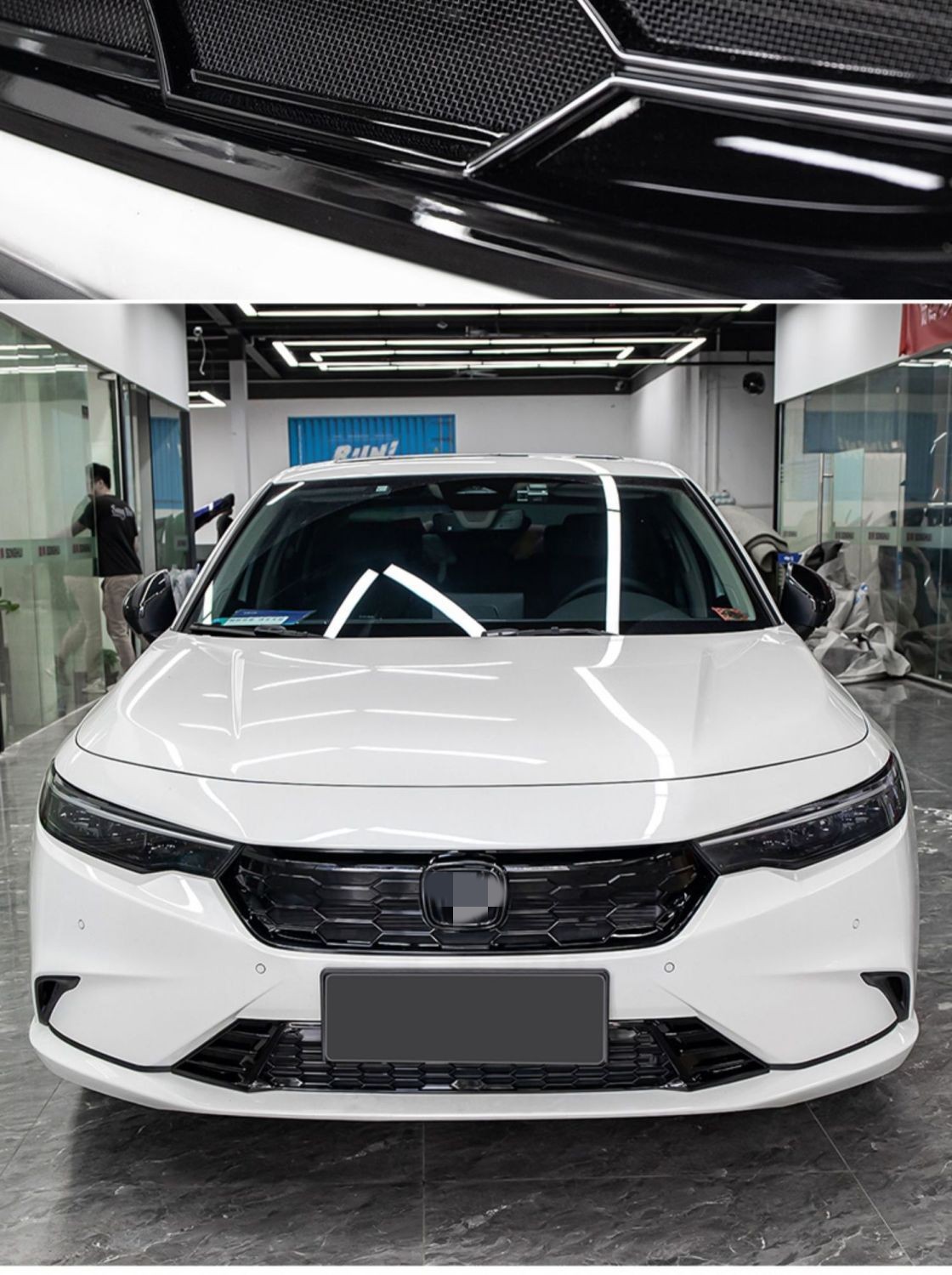 Suitable for Honda grid snap-on insect-proof net water tank insect-proof middle net frame trim strip front face appearance upgrade modification