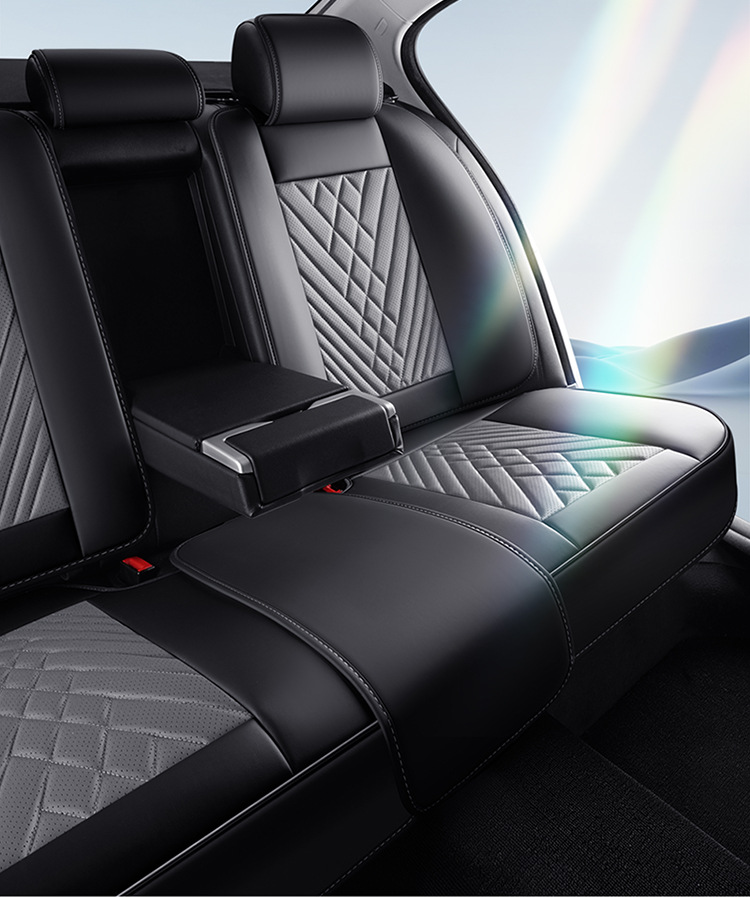 2026 Cross-Border New Product Car Seat Cushion 3D Full-Cover Stereo Napa Leather Seat Cover Lumbar Cushion Universal Seat Cushion for All Seasons