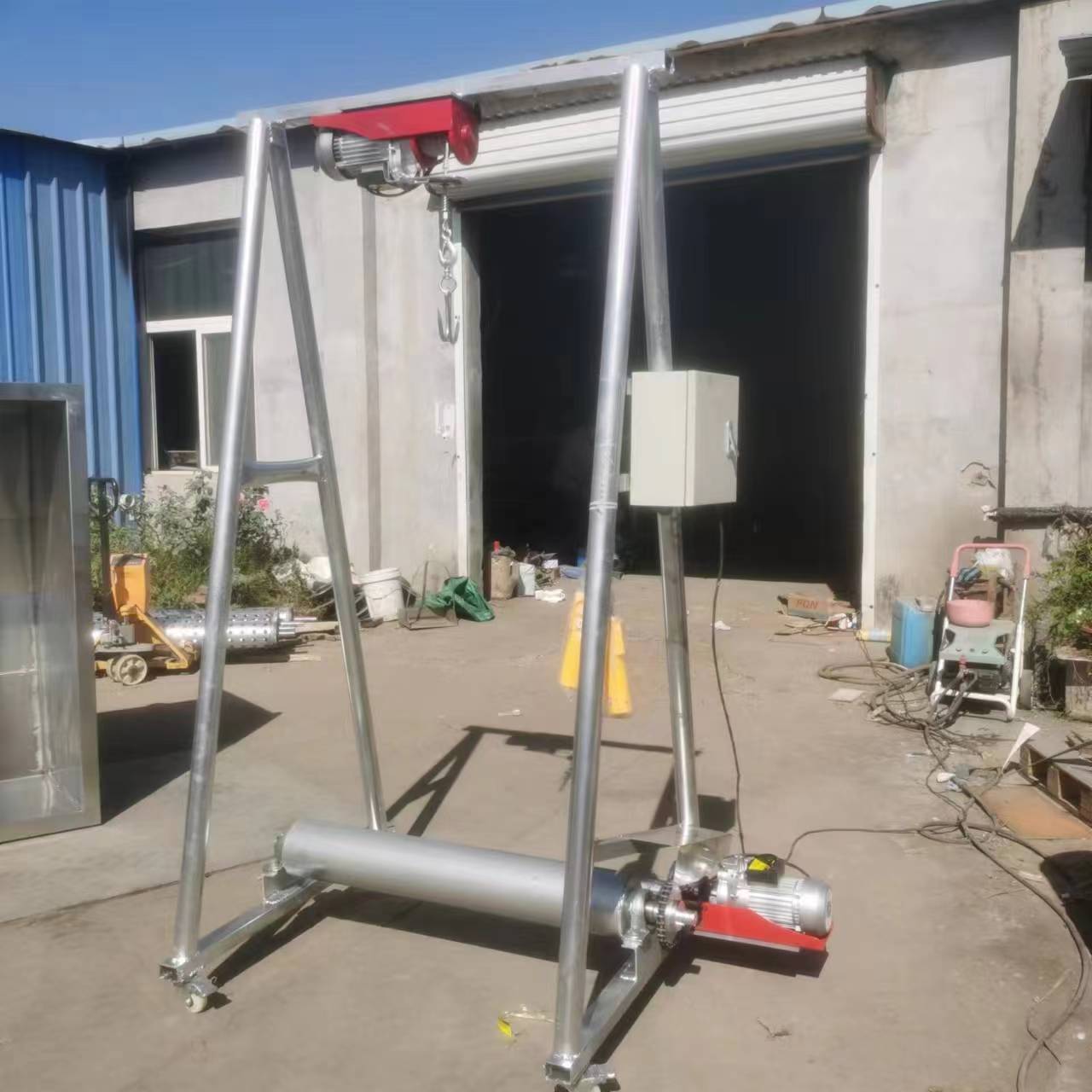 羊扒皮机设备 单线羊用剥皮机 气动式肥羊扒皮蜕皮皮机