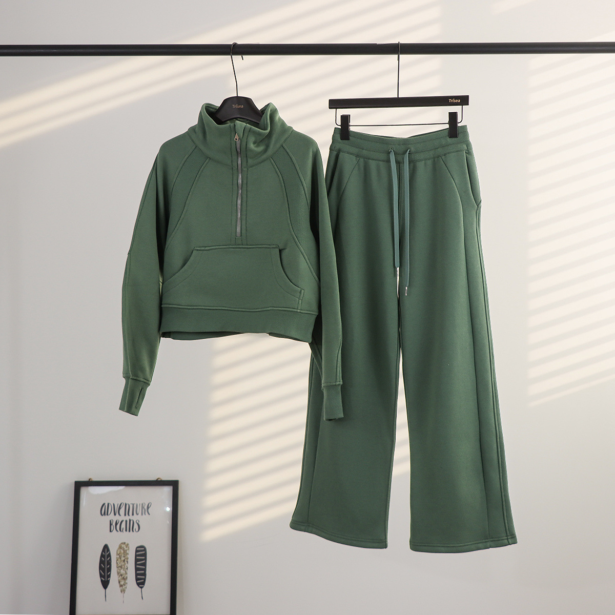 Lulu cuello suelto suéter de pantalones de vestir, cardigan de mujer, chaqueta de abrigo con camisa
