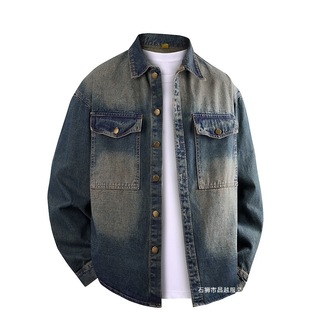 Spring 2025 New Denim Jacket Men-3D Stereogram
