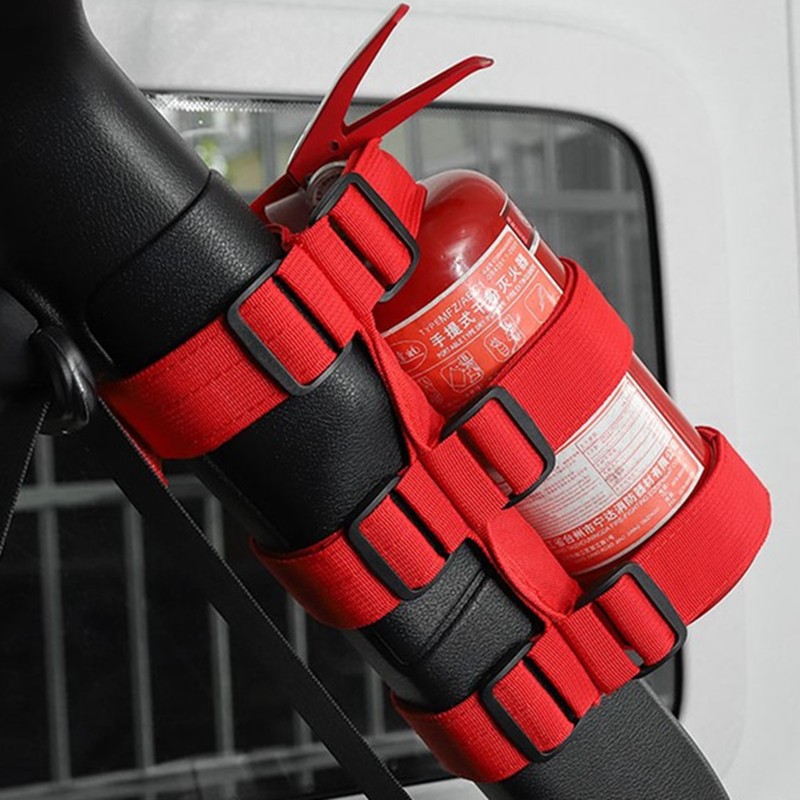 Cross-Border In-Stock Wrangler Fire Extinguisher Fixing Strap with Buckle, Off-Road Vehicle Anti-Roll Car Strap, In-Car Emergency Fixing