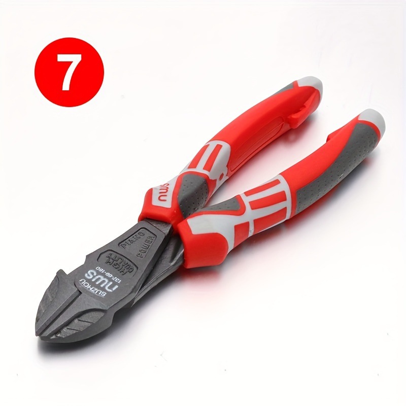 Cortadores de Alambre Excéntricos de Acero al Cromo Vanadio, Alicates de Punta Aguja, Alicates Diagonales, Alicates Diagonales de Cabeza Grande, Alicates de Electricista, Alicates para Cable de Acero