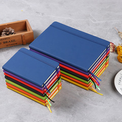 Strap notebook PU leather business notepad wholesale A5 student hand ledger portable small book custom logo