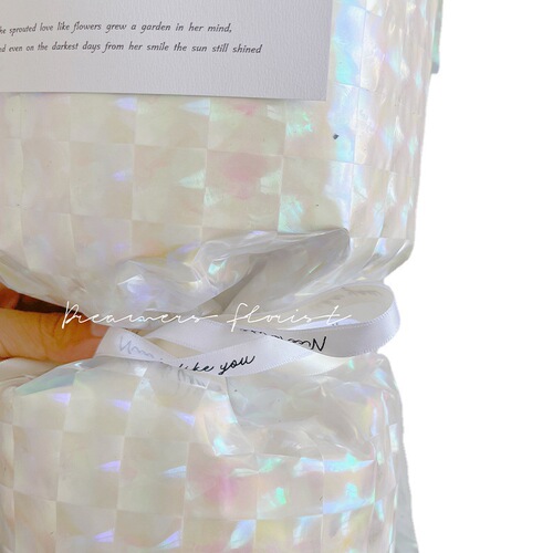 New fashion flower wrapping paper, ice cube flower wrapping film, cat eye mask bouquet wrapping paper, floral flower shop waterproof