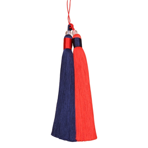 Chinese knot double-color tassels polyester ice silk two-color tassel car hanging clothing fan pendant diy accessories manufacturer wholesale