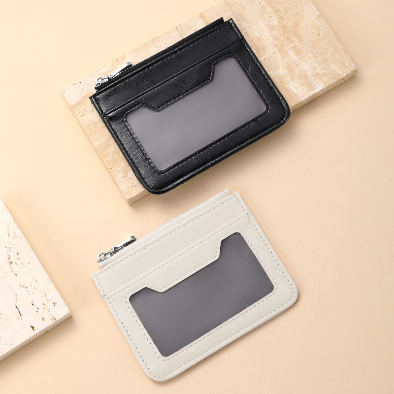 Nuevo tipo de billetera para damas simple estilo coreano corto se puede colocar en la licencia de conducir multi-tarjeta pequeña billetera multi-tarjeta llavero