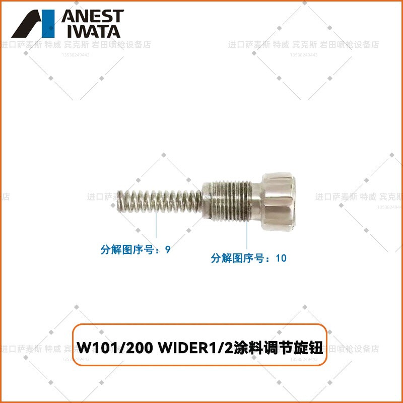 Iwata日本岩田ワイドer1/2 W-101/200元のニードルキャップ|undefined