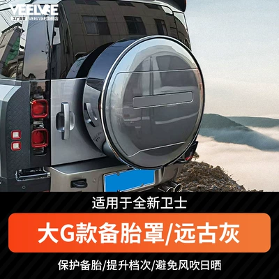 Spare wheel cover – shell protective cover cover - big-g-ancient-greywith-alphabet