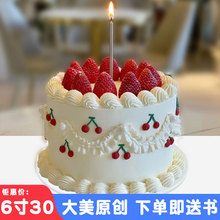蛋糕模型假蛋糕仿真2023新款网红韩式复古水果草莓塑胶假样品道具