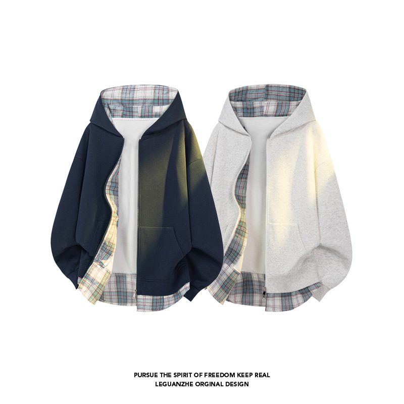 2026 Spring New Nasa Trendy Brand American-Style Heavyweight Cardigan Hooded Sweatshirt for Men and Women, Loose Fit for Autumn � �