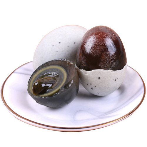 Golden Fragrance Century Egg 20 pcs pack Fresh Duck Egg Century Egg and Lean Pork Congee Manufacturer Wholesale