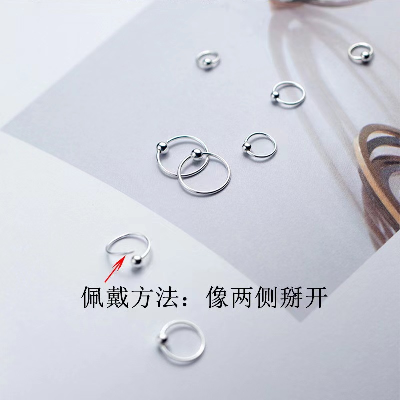 钛钢人体穿刺饰品乳环BCR鼻环夹球圈耳钉万能环工厂直销批发
