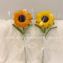 ひまわりの花束インスタイルツイストスティックニッチ素材パッケージでひまわりの手作りDIY大学入学試験と高校入学試験の応援ギフトを一気に獲得
