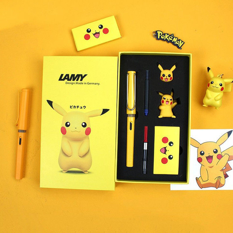 Lamy Lingmei Hero Pikachu Qələm Dəsti Hədiyyə Qutusunda