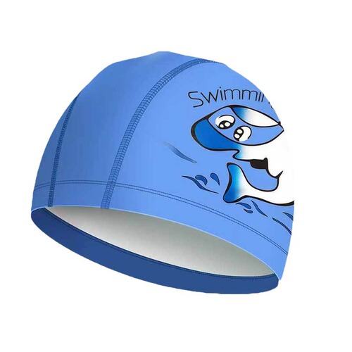 New Children's Swim Cap with PU Coating, Waterproof and Non-Squeezing, Unisex Cartoon Swim Cap, Factory Wholesale
