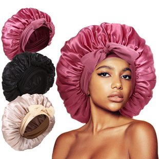 Silk shower cap with bow for pregnant, scarf, Amazon