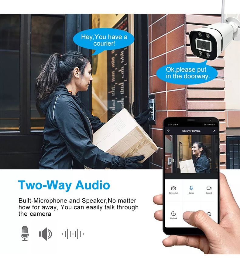 Tuya Graffiti WiFi-Paket kabelloses intelligentes 2-Megapixel-Hochauflösungs-4-Kanal-NVR-Paket Netzwerk-Überwachungskamera