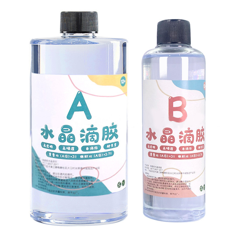 クリスタル接着剤高透明 3:1 エポキシ樹脂 ab 接着剤高硬度ジュエリー工芸品接着剤 1 キロ接着剤卸売|undefined