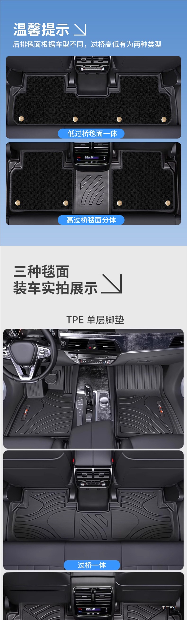 Five Blessings Golden Ox Carbon Fiber Pattern Tpe Car Floor Mats for Audi, Aito M7, Li Auto L7, Buick Gl8, Lanzheng, Denza, and Peihui