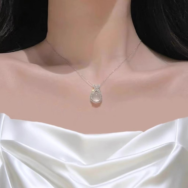 925纯银在逃公主项链女夏轻奢小众设计高级感锁骨链七夕生日礼物|undefined