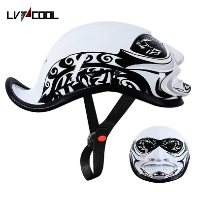 Motosiklet kaskı (dəbilqə) — Helmet Factory Motorcycle Safety Helmet - three-sao-white-nighthawk-m