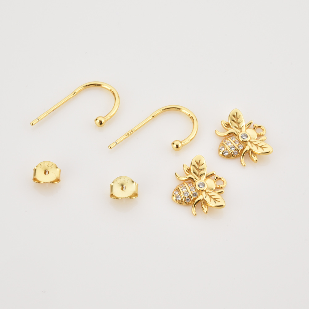 Simple Style Style 1 Pair 925 Sterling Silver Zircon Smile Face Planet Drop Earrings