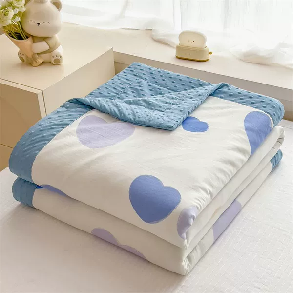 Full of heart--Class A double-layer yarn bean quilt--