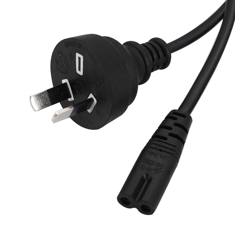 Australian standard eight-prong power cord for table lamp projector charger adapter