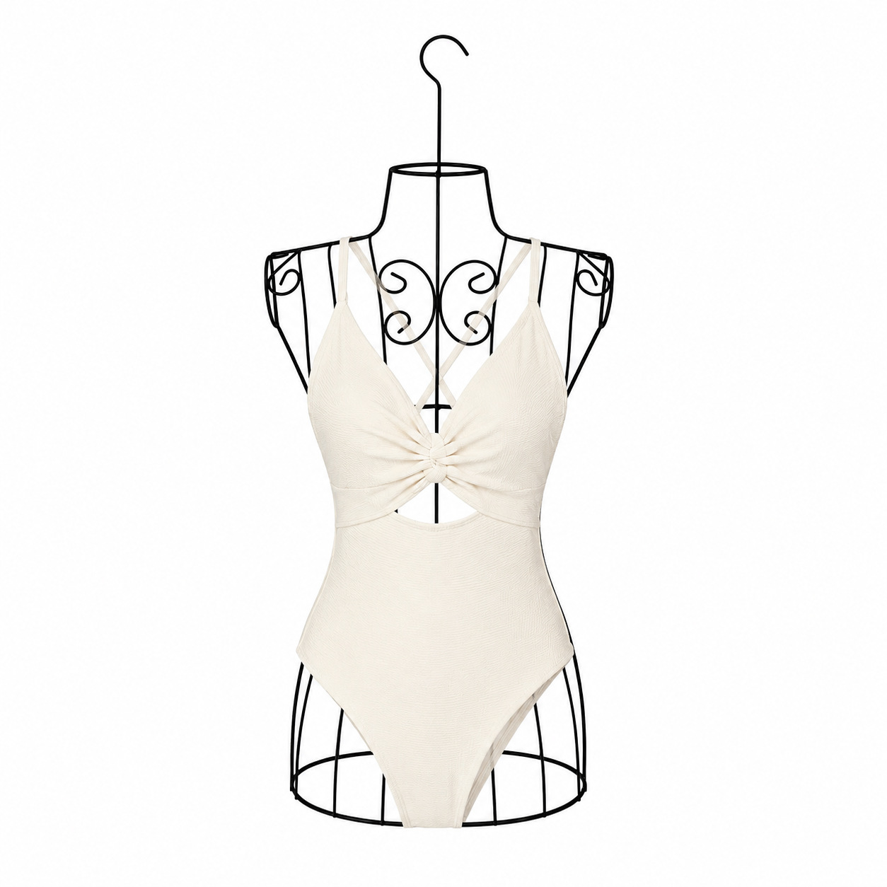 Clothing Store Women's Clothing Window Display Mannequin Clothing Space Display Props Creative Iron Art Half-Body Mannequin Display Hanger