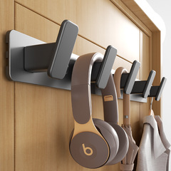 Space aluminum hooks, bedroom door back hanging clothes hooks, punch-free bathroom hooks, sticky hooks, wall clothes and hat storage row hooks
