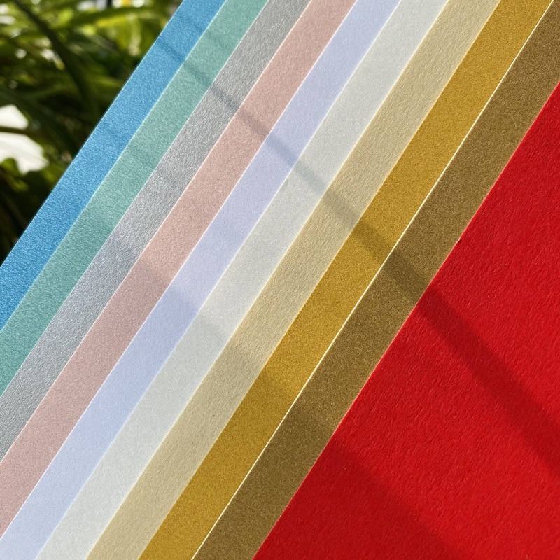 Papel nacarado A5 color cartón papel brillo papel polvo de oro papel láser papel Super flash en polvo papel oro y plata tarjeta papel brillo