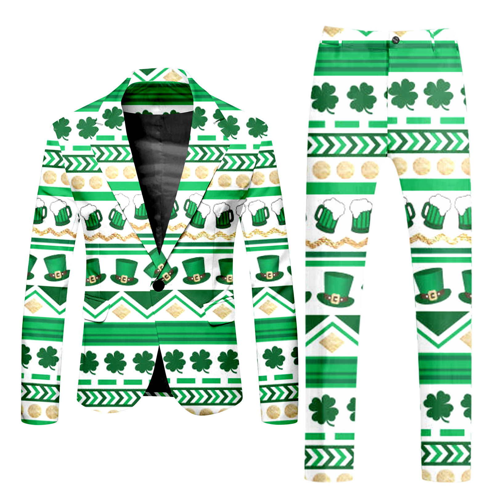 Traje verde fresco y enérgico Traje de estilo de personalidad casual de negocios Traje de un solo botón Pantalones delgados WL8-MR7