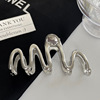 Metal shark, big advanced hairgrip, crab pin with bow, hair accessory, internet celebrity, high-quality style