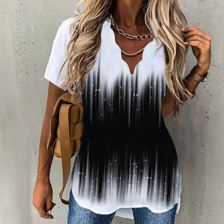 Women's T-shirt Short Sleeve T-shirts Printing Vacation 3d Print display picture 2