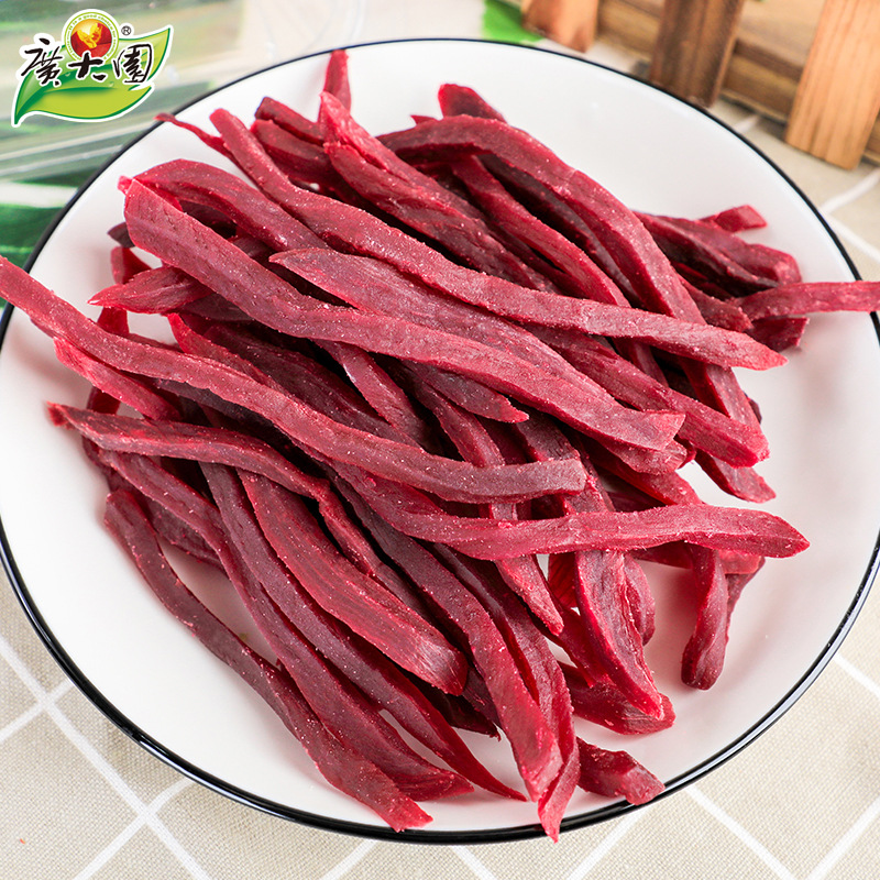 广大园地瓜干工厂直销紫薯干原味紫薯条250盒装连城特产休闲零食