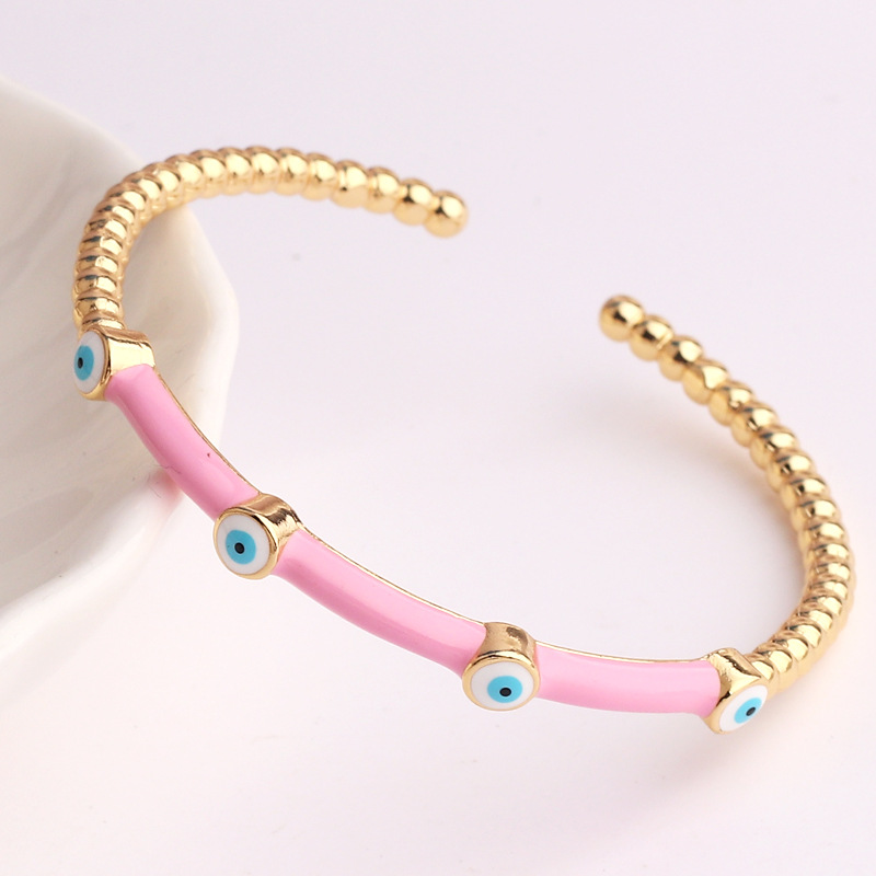Fashion Devilu0027S Eye Copper Enamel Plating Bangle 1 Piece