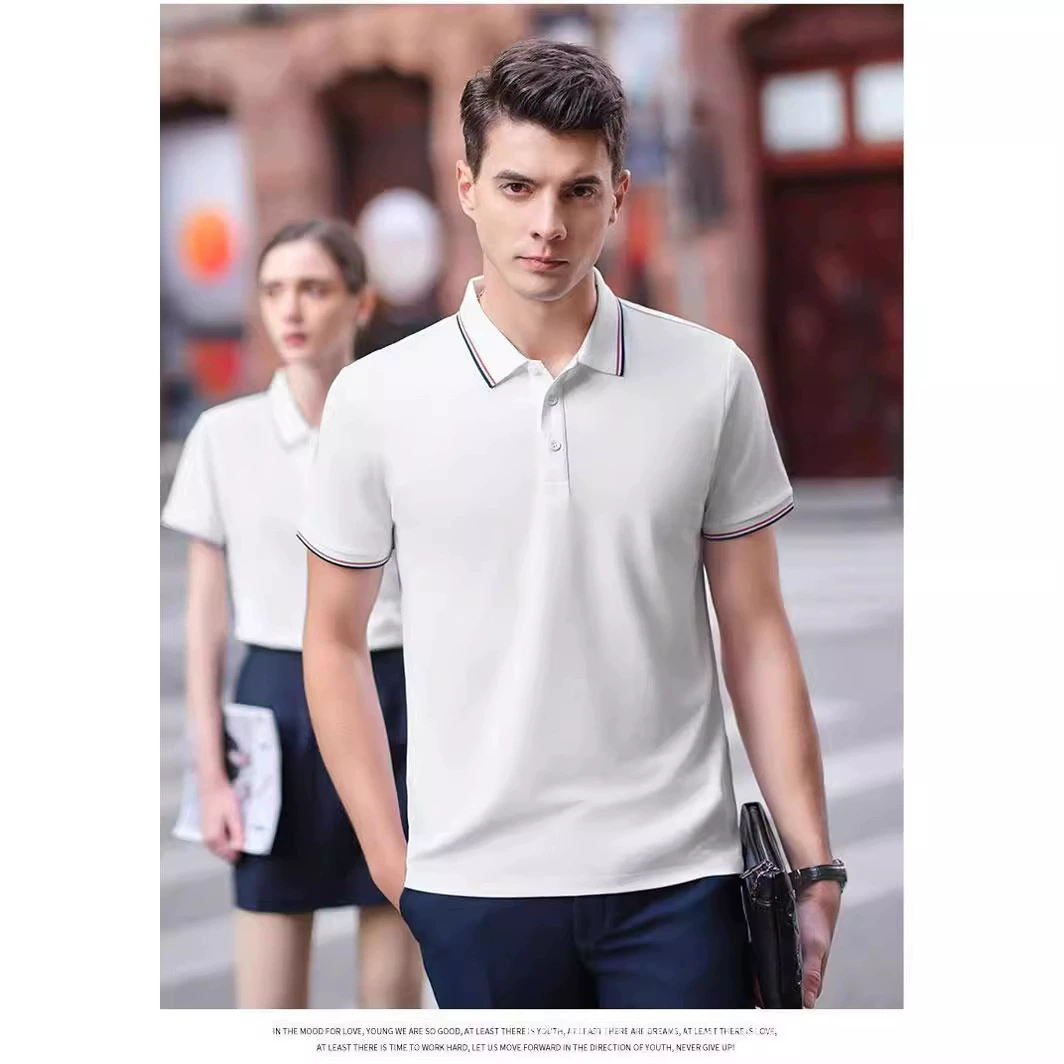 Футболка поло с лацканным воротником на заказ футболка с коротким рукавом корпоративная рекламная рубашка мужская рабочая одежда