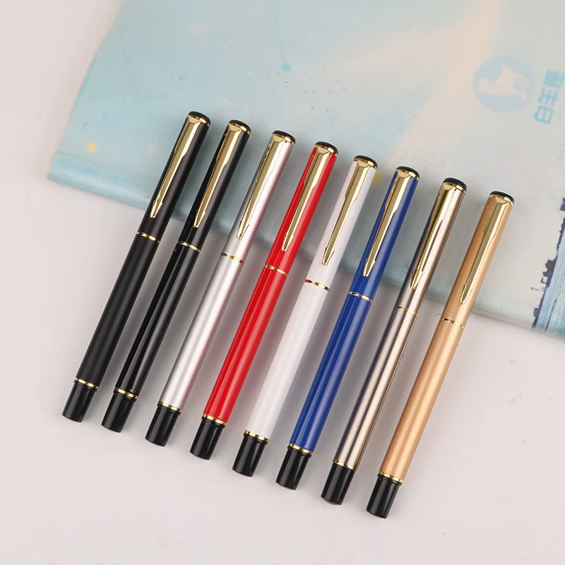 Оптовая продажа металлическая боеголовка шариковая ручка для бизнеса минималистская ручка для подписи ручка подарок студенческая металлическая ручка для подписи