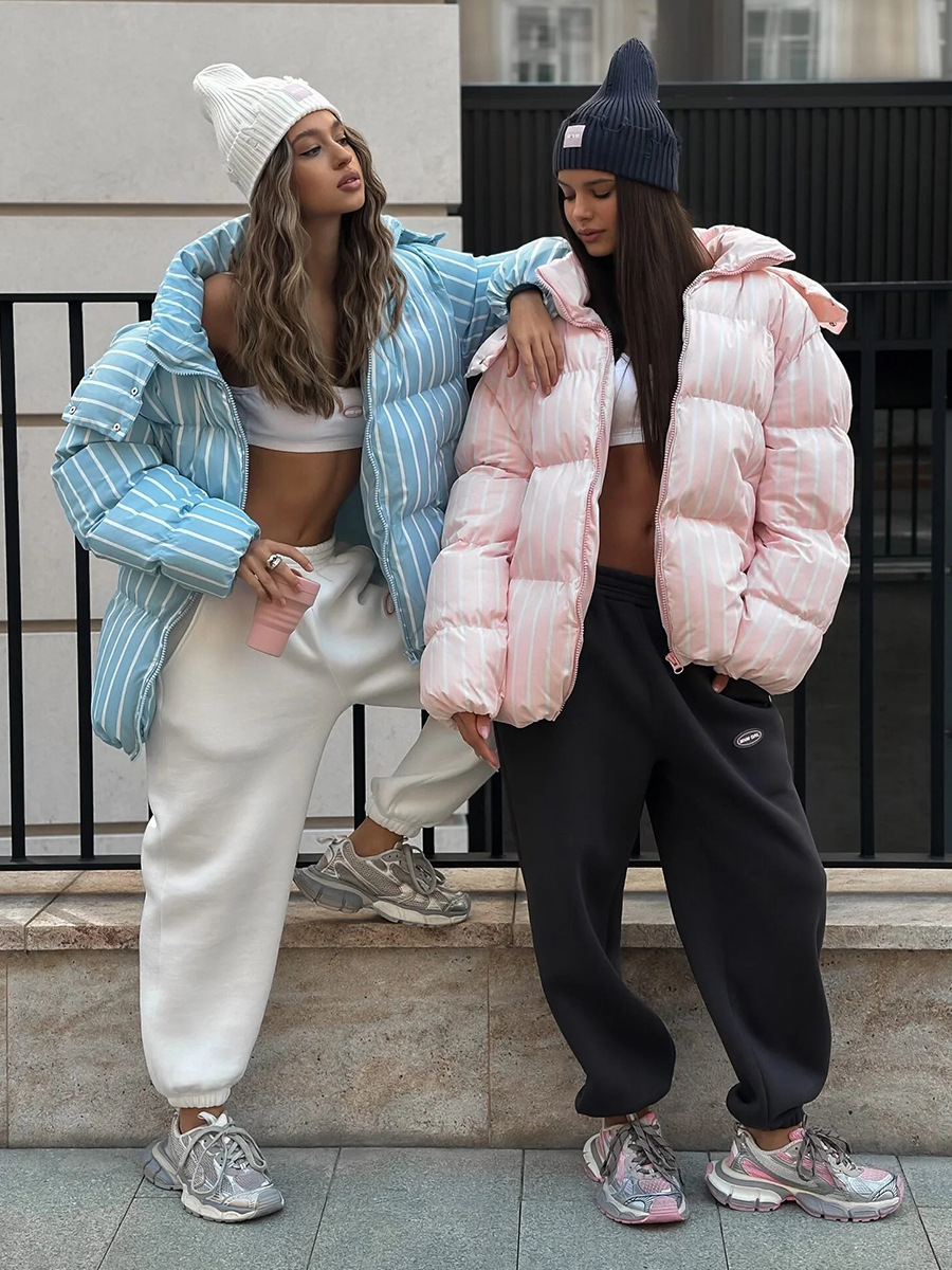 2026 invierno nuevo estilo de moda cálida de algodón cálido personalidad suelta ropa de algodón