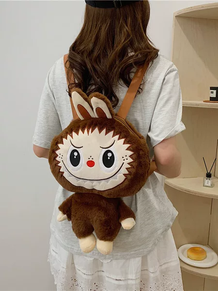 Bubble Rabbit Labubu Plush Cartoon Backpack Labubu Bag for Girls Cross-Border Dropshipping