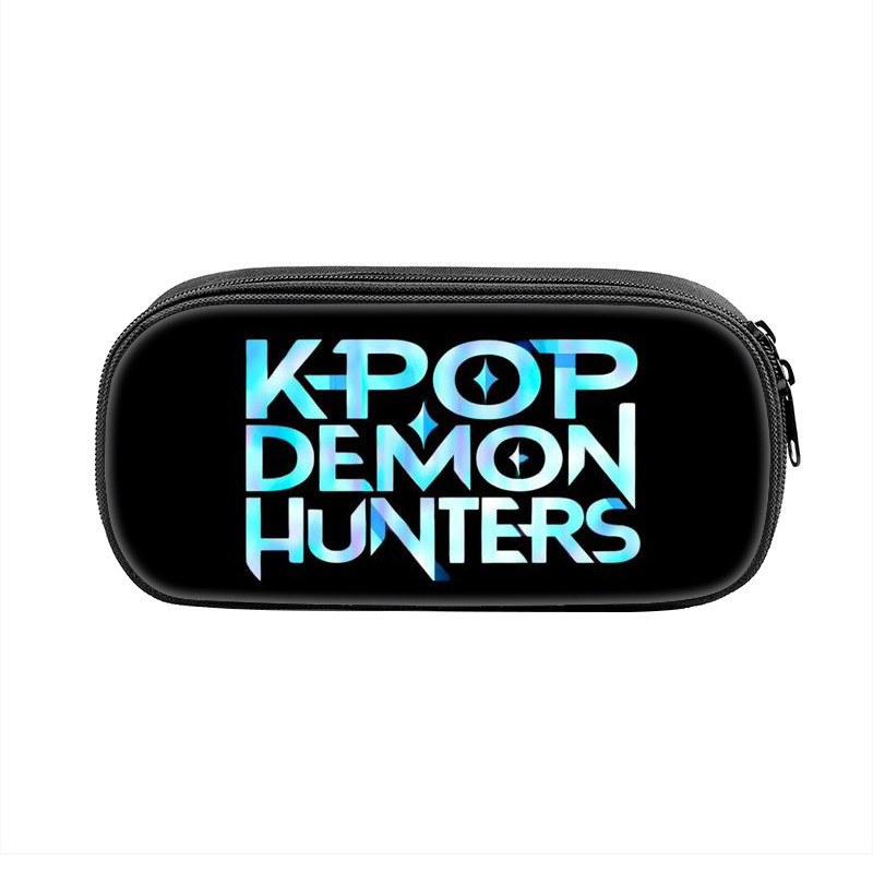国境を越えた新製品 Huntrix Kpop プリント周辺ペンバッグ ハンター魔女グループ 小中学生鉛筆文具箱|undefined