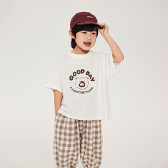 Changguo Children's Clothing Boys Short Sleeve T-Shirt Children's Summer New Style T-Shirt Small and Medium Children's Thin Pure Cotton Half Sleeve Cartoon 