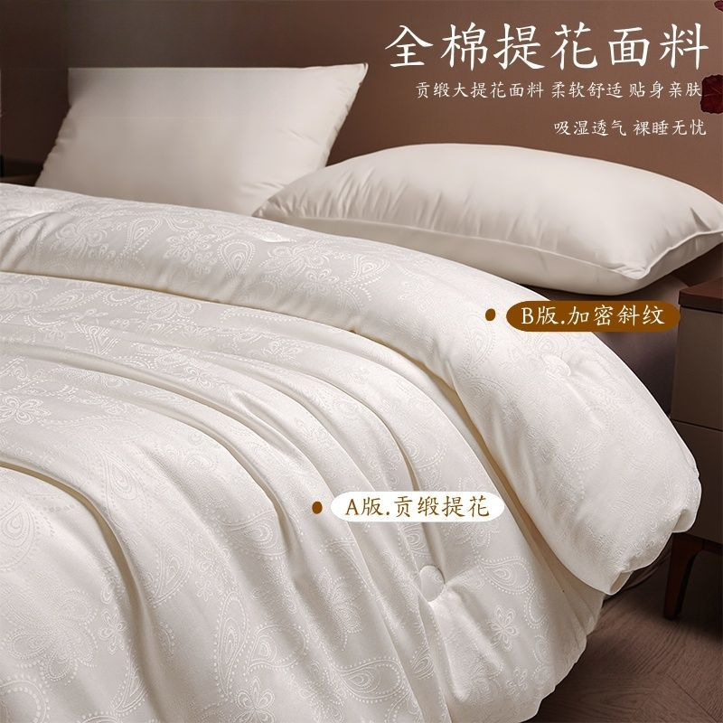 Roland Home Textiles Tongxiang Mulberry Silk Quilt Double Palace Long Silk Spring Autumn Winter Quilt Thickened Wedding Quilt National Standard Special Grade Handmade